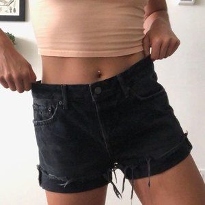 GRLFRND Denim Jourdan Tomboy Shorts in Black
